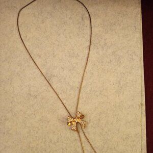 Vintage Bow Necklace slider Adjustable Rope with Slider Stopper Lariat